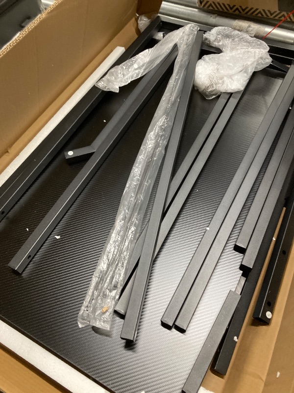 Photo 1 of *Screw damage* Casacomoda Computer Desk L Shaped, 51 Inch Reversible L Shaped Desk, Gaming Desk, Home Office Desk, Carbon Fiber Black
