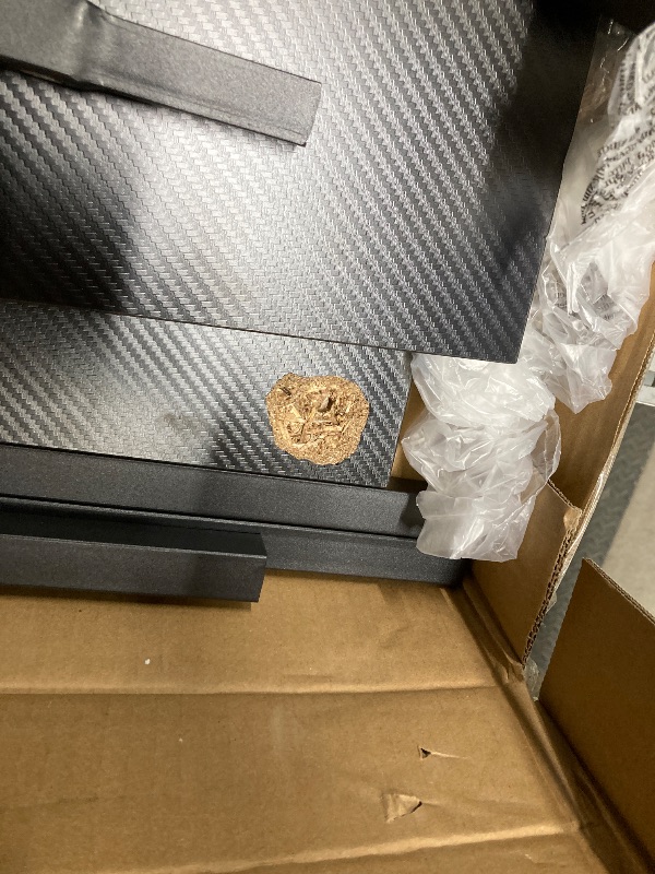 Photo 1 of *Screw damage* Casacomoda Computer Desk L Shaped, 51 Inch Reversible L Shaped Desk, Gaming Desk, Home Office Desk, Carbon Fiber Black
