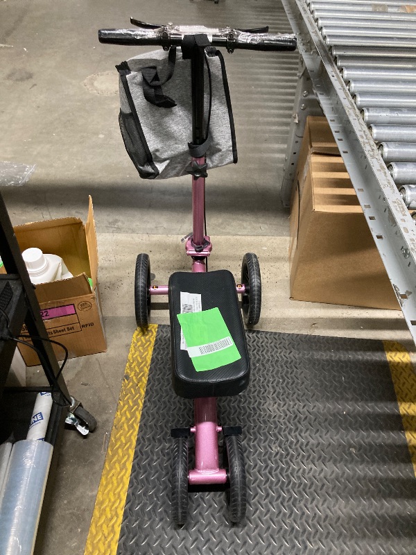Photo 1 of *Used/Dirty* COSYWILL Steerable Knee Scooter,Economy Knee Walker,All Terrain Foldable Medical Scooter for Foot Injuries Crutches Alternative,Pink