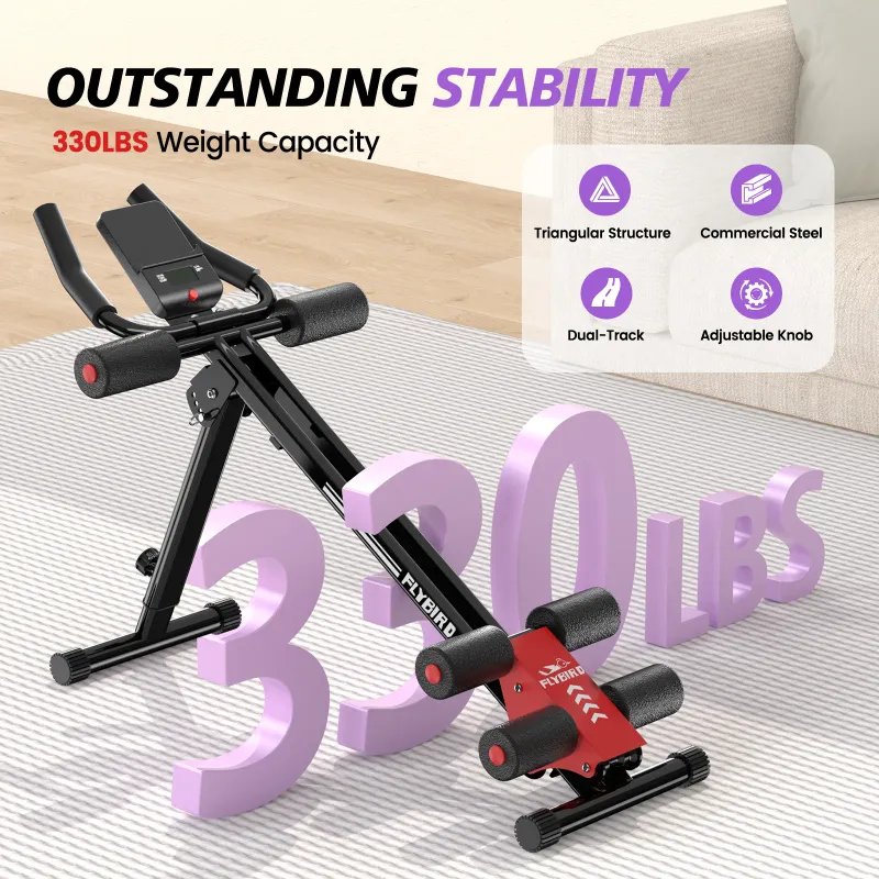Photo 1 of *Dirty/Scratches* FLYBIRD Adjustable Ab Workout Equipment, Full Body Strength Training, Foldable Waist Trainer, 330 lb Capacity
