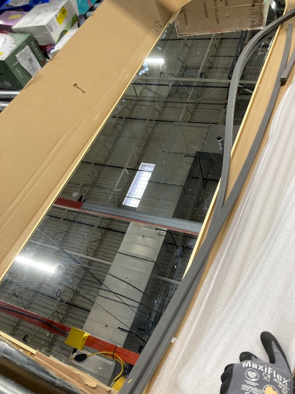 Photo 1 of *Missing mounting hardware* Antok 58.2"x 18" Arched Full Length Mirror Standing Floor Mirror Stand Up Mirror, Gold Frame
