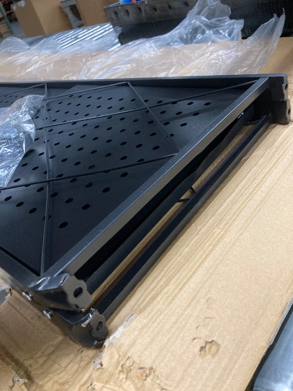 Photo 1 of *Feet at base are bent/Damaged* COOKCOK 5-Tier Storage Shelving Unit, Metal Shelf 27.9"x13.4"x62.5, Foldable Storage Shelf with Wheels, Garage Shelf, Metal Storage Rack, Kitchen Shelf with 4 Hooks, No Assemble Require