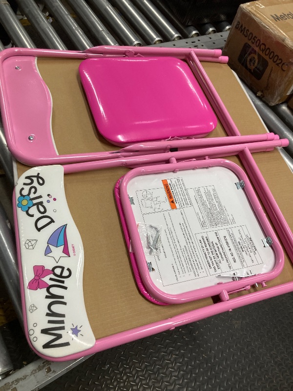 Photo 1 of *Table edge minor damage* Minnie Mouse Kids 3-Piece Activity Table and Chair Set, Pink