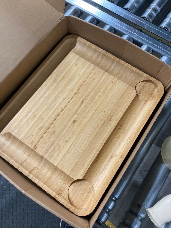 Photo 1 of ***DAMAGED -MISSING PARTS -SELLING AS IS *** Charcuterie Boards Gift Set Bamboo Cheese Board NO Knife Set, Cheese Tray Magnetic Charcuterie Boards Set, 15 x 13 x 2 Inch for Cheese Meat Fruit Gift for Birthdays Wedding Registry Housewarming