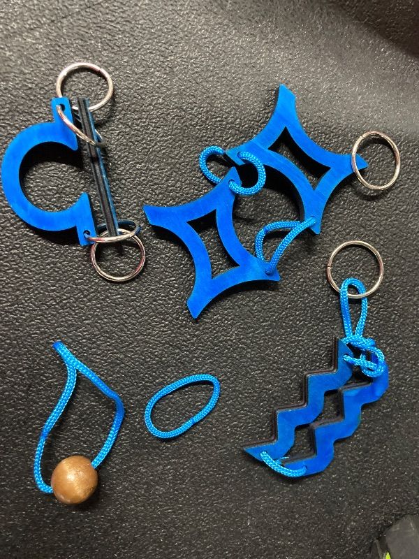 Photo 1 of ***No directions for how to do the puzzles.***Blue Zodiac Puzzle Set of 3 – Brain Teasers, Logic Games & Mind Challenge Puzzles for Focus, Relaxation & Problem Solving – Durable Plywood Set by Sharp Brain Zone***No directions for how to do the puzzles.***
