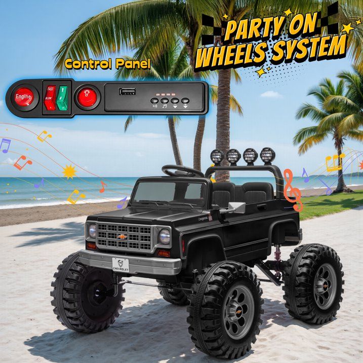 Photo 1 of **NOTE: DOES NOT INCLUDE ITS CABLE**  Chevrolet Cheyenne 24 Volt Ride on Toys with Remote, Ride on Truck for Big Kids, Joyracer Power Car Wheels with Bluetooth, Black