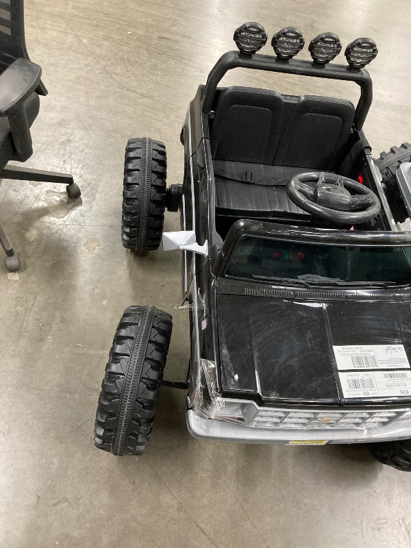 Photo 1 of **NOTE: DOES NOT INCLUDE ITS CABLE**  Chevrolet Cheyenne 24 Volt Ride on Toys with Remote, Ride on Truck for Big Kids, Joyracer Power Car Wheels with Bluetooth, Black