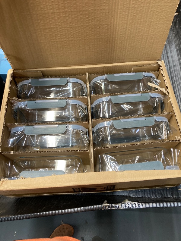 Photo 1 of [8-Pack,30 oz]Glass Meal Prep Containers,Glass Food Storage Containers,Airtight lunch Containers with Lids, Microwave, Oven, Freezer and Dishwasher