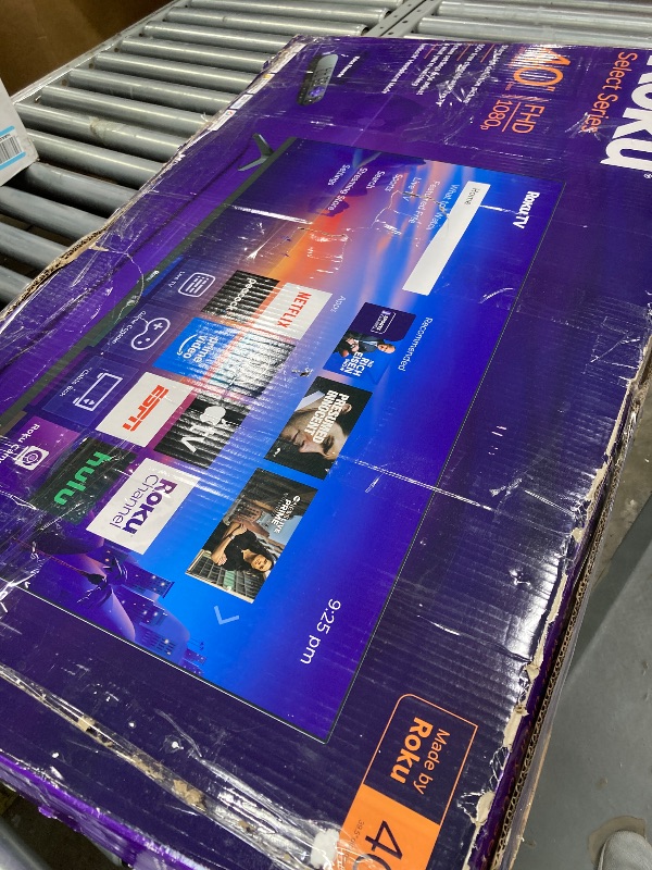 Photo 1 of **NO REFUNDS** Roku Smart TV – 40-Inch Select Series, 1080p Full HD TV – Roku TV with Voice Remote – Flat Screen LED Television with Wi-Fi for Streaming Live Local News, Sports, Family Entertainment