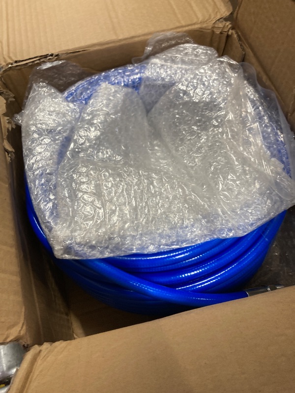 Photo 1 of ***MISSING HARDWARE PARTS -SELLING AS IS***NIFUAL 100FT Sewer Jetter Kit for Pressure Washer, 5800PSI Drain Cleaner Hose 1/4 Inch NPT Corner, Rotating and Button Hose Sewer Jetting Nozzle Waterproof Tape Pearl Corsage Pin Spanner Glove ***MISSING HARDWARE