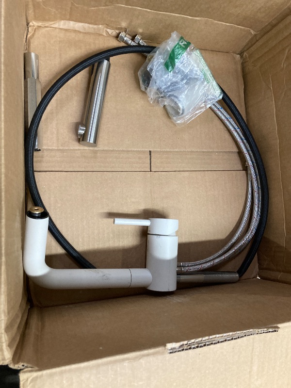 Photo 1 of ***PARTS -SELLING AS PARTS ONLY*** 
Blanco 526963 Linus Low-Arc Pull-Out Dual Spray Kitchen Faucet, 1.5 GPM - Soft White