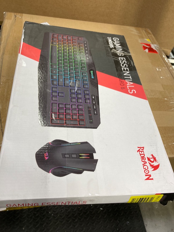Photo 1 of ***Missing parts***Redragon S101M-KS Gaming Keyboard and Mouse Wireless with Tri-Mode, RGB Keyboard and 4800 DPI Gaming Mouse, 10 Independent Multimedia Keys for Wins, PC, Computer, Wireless S101 Ideal for Gamer***Missing parts***