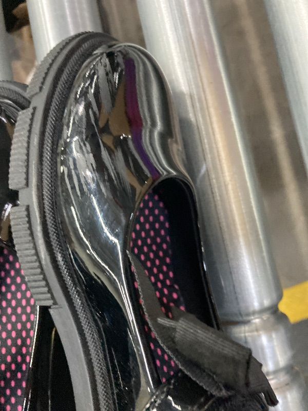 Photo 1 of **SHOES HAVE SCUFF MARKS**JABASIC Girls Mary Jane School Shoes Black Uniform Dress Flats Wedding Party Shoes (6.5,Black Patent)