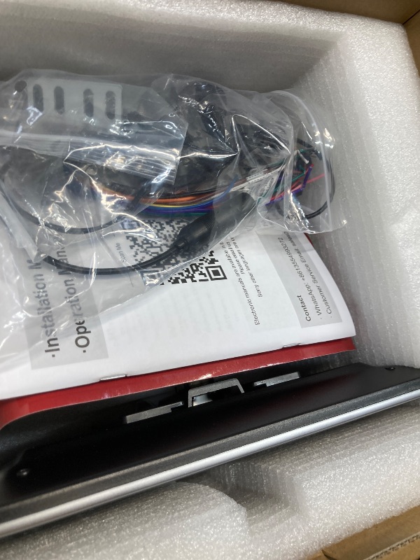 Photo 1 of 10 Inch Single Din Touchscreen Car Stereo with Wireless Carplay & Wireless Android Auto, Adjustable Android Car Radio with Live Rearview Backup Camera, Bluetooth AM/FM WiFi, GPS Navigation, 2+32G