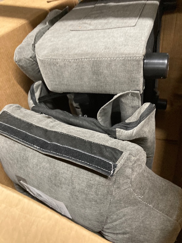 Photo 1 of ***Missing 1 cup holder***JONPONY Kids Recliner Chair,Push Back Toddler Recliner with Cup Holders & Side Pockets,Adjustable Footrest & Headrest Kids Sofa for Boys Girls 3+ Age Group, Grey***Missing 1 cup holder***