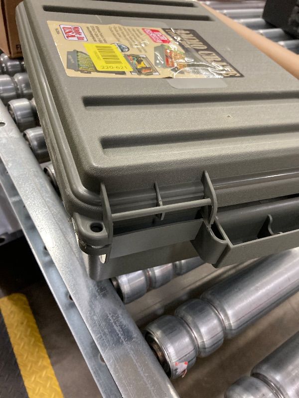 Photo 1 of ***LATCH MISSING ON ONE SIDE***MTM ACR4-18 Ammo Crate Utility Box-Carry up to 65lbs of gear-Stackable design, double padlock for security - Water-resistant O-ring seal - Army Green***LATCH MISSING ON ONE SIDE***