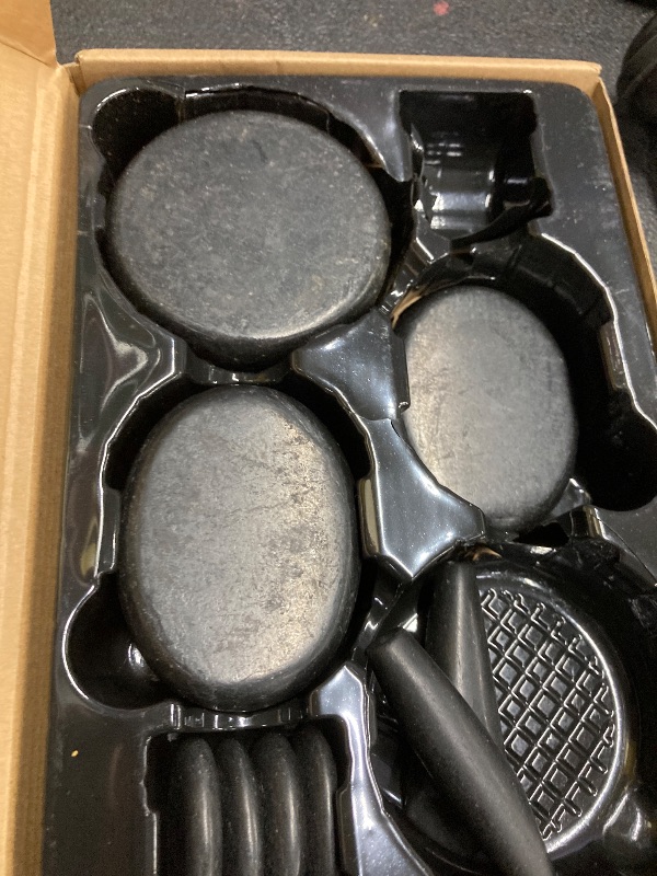 Photo 1 of **STONES ONLY**Goodtar Massage Stones Set with Warmer Kit Hot Rocks Bamboo for Massage Hot Stones Massage Warmer Kit with Temperature Control and Carry Bag for Home Use (11 Stones and 3 Sticks) Suitable for Gifting