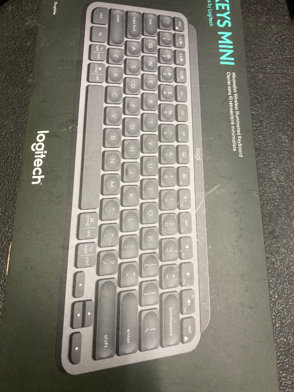 Photo 1 of **NOT IN ORIGINAL BOX**Logitech Pebble Keys 2 K380s, Multi-Device Bluetooth Wireless Keyboard with Customizable Shortcuts, Slim and Portable, Easy-Switch for Windows, macOS, iPadOS, Android, Chrome OS - Tonal Graphite