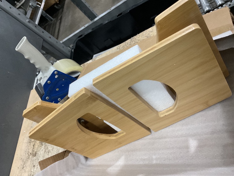 Photo 1 of *PHOTO FOR REFERENCE**Toilet Stool, Bamboo Foldable Stool for Bathroom, 7 Inches, Natural Color
