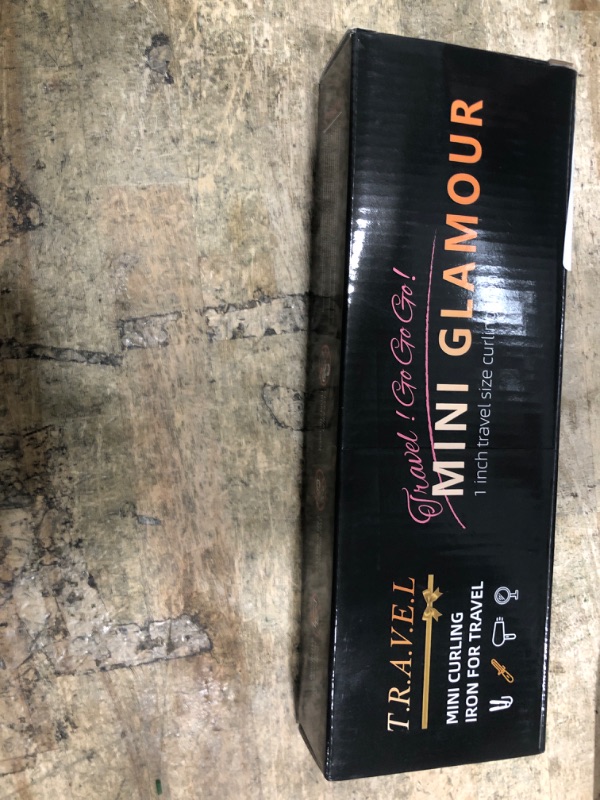 Photo 1 of 1 Inch Mini Travel Curling Iron, 100-240V Travel Dual Voltage Curling Iron for Short Hair with 5 Heat Settings, Small Curling Wand with Temperature Memories and Lock, Rose Gold