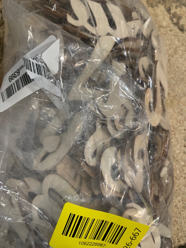 Photo 1 of 2 Inch 458 Pcs Wooden Cursive Letters Numbers Crafts Unfinished Wood Alphabet Letters ABCs Numbers 0-9 with Extras for Wall Decor