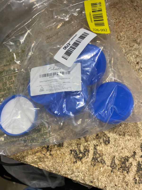 Photo 1 of (6-Pack) Calvana 53mm Reusable Water Jug Caps, Lids for 3 and 5 Gallon Water Jug, Water Bottle Cover Screw Top, Compatible with American Maid Plastic Water Bottles and Jugs Ranging, PP Material, Blue