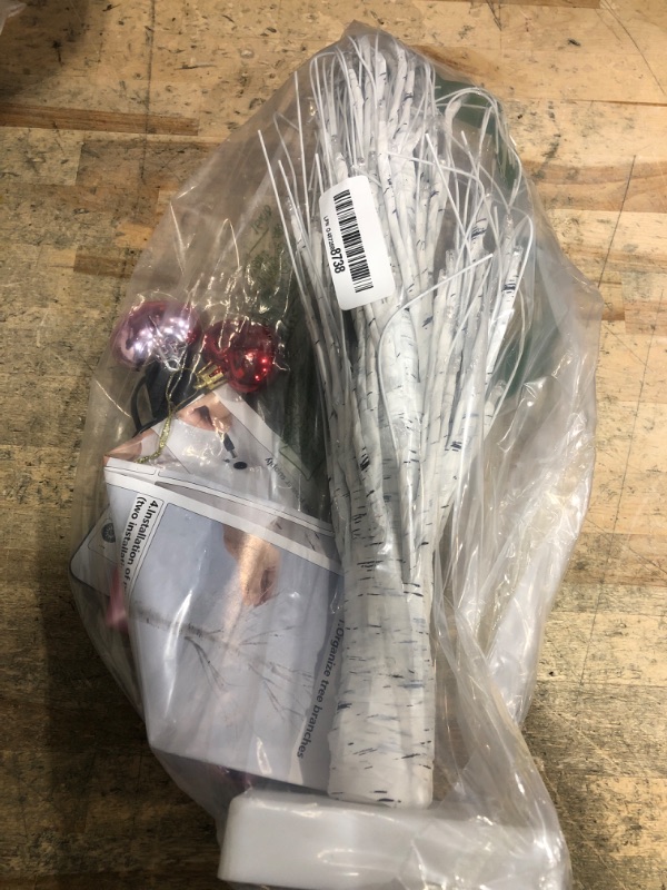 Photo 1 of [Timer] 24'' Valentine's 72 LED Lighted Birch Tree with 12pcs Ornaments,8 Lighting Modes LEDs Birch Tree Light Tabletop Pre Lit Tree Lights for Valentine Decor