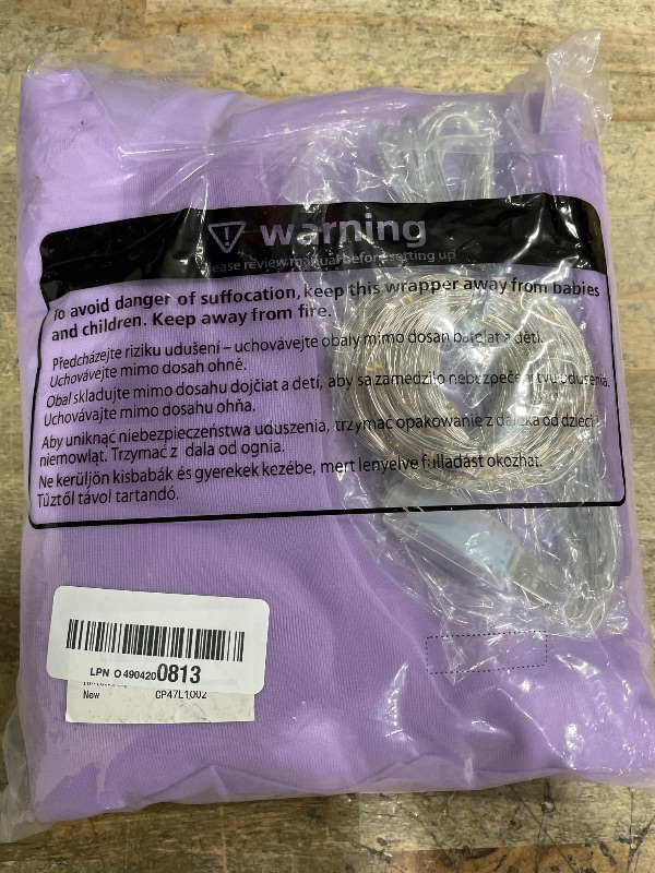 Photo 1 of 10×10ft Purple Tulle Backdrop Curtain with Lights String for Parties, Sheer Photo Curtain Backdrop Drapes for Wedding Party Photography Backgrounds