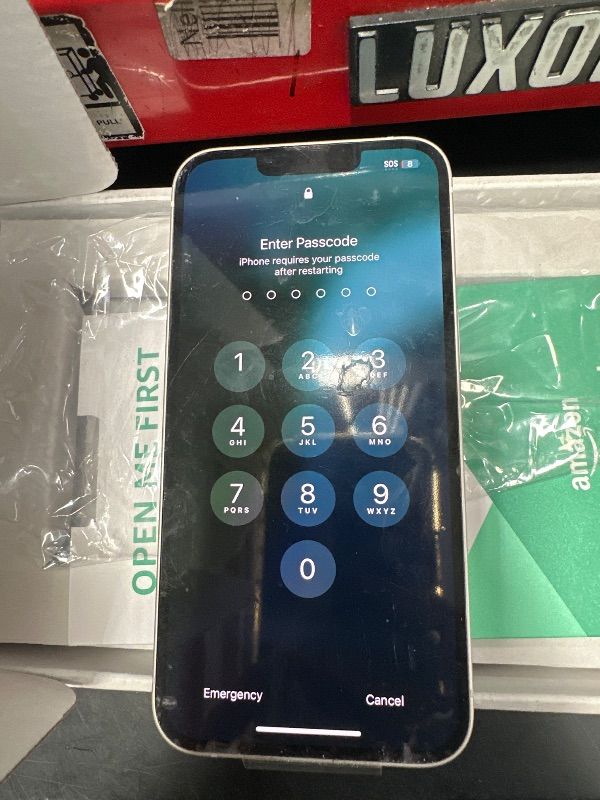 Photo 1 of *** PHONE IS LOCKED WITH PASSCODE *** Apple iPhone (Renewed Premium) 13, 128GB, Starlight - Unlocked