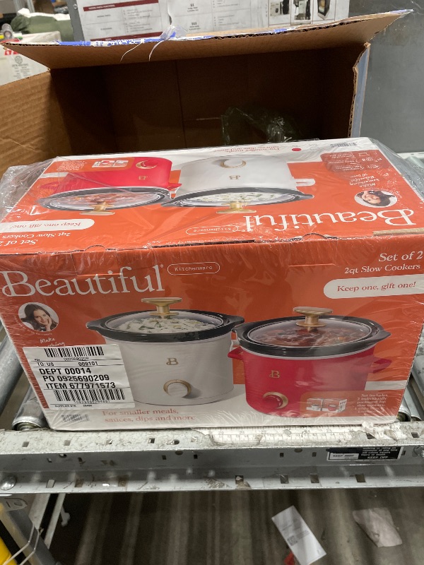Photo 1 of **FACTORY SEALED**** 2-Pack 2qt Slow Cooker, White Icing & Tomato Red