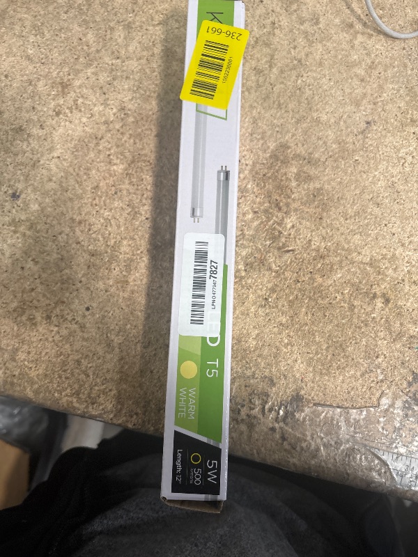Photo 1 of (Pack of 4) LED Direct Replacement F8T5/WW - T5 - 5 Watt - 12" - 500 Lumens - Super Long Life Light Bulbs - by KOR (Warm White (3000K))