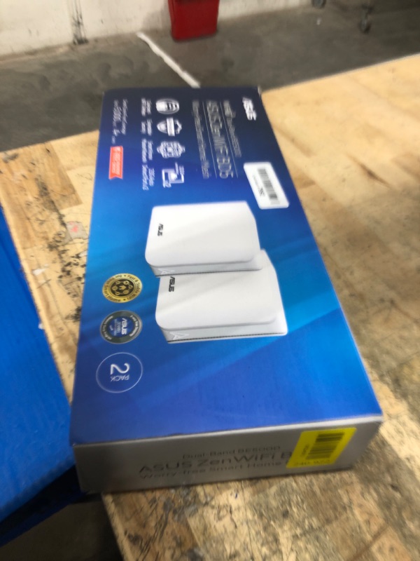 Photo 1 of **ITEM FACTORY SEALED** ASUS ZenWiFi BD5 Dual-Band WiFi 7 Mesh, 5000 Mbps, 5000 sq.ft (2pk), Dual 2.5G Ports, Security and Parental Controls Included, Smart Home Master SSIDs