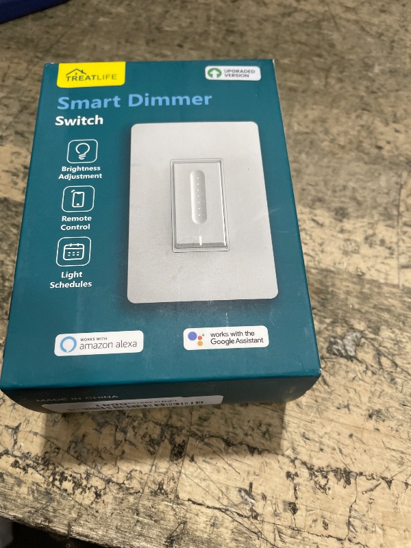 Photo 1 of [New Version] TREATLIFE Smart Dimmer Switch, 2.4GHz WiFi Single-Pole Dimmable Smart Light Switch Compatible with Alexa, Google Home, Sleep/Wake Timer, Customizable Indicator, Neutral Wire Required