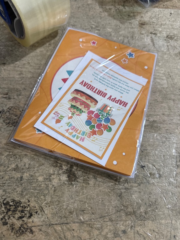 Photo 1 of **MUSIC NON-FUNCTIONAL** MZD8391 Birthday Cards Pop Up Cake with Blowable Candle Light, Music Happy Birthday Card Gifts for Men Women Kids Mom Grandma