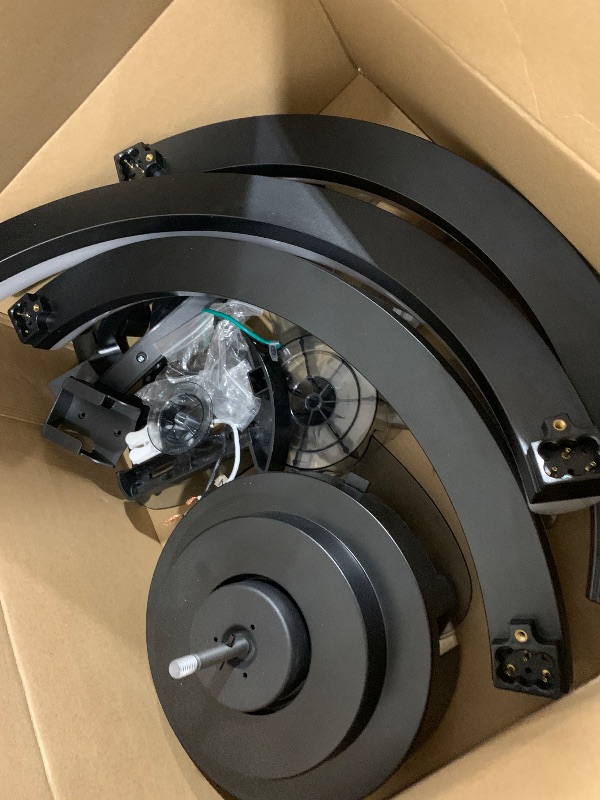 Photo 1 of ****************FOR PARTS ONLY****************
LEDIARY Ceiling Fans with Lights and Remote, 20'' Low Profile Ceiling Fan with Light, 3000-6000K Dimmable Fandelier LED Fan Light, 6 Wind Speeds, Black Modern Flush Mount Ceiling Fan for Bedroom