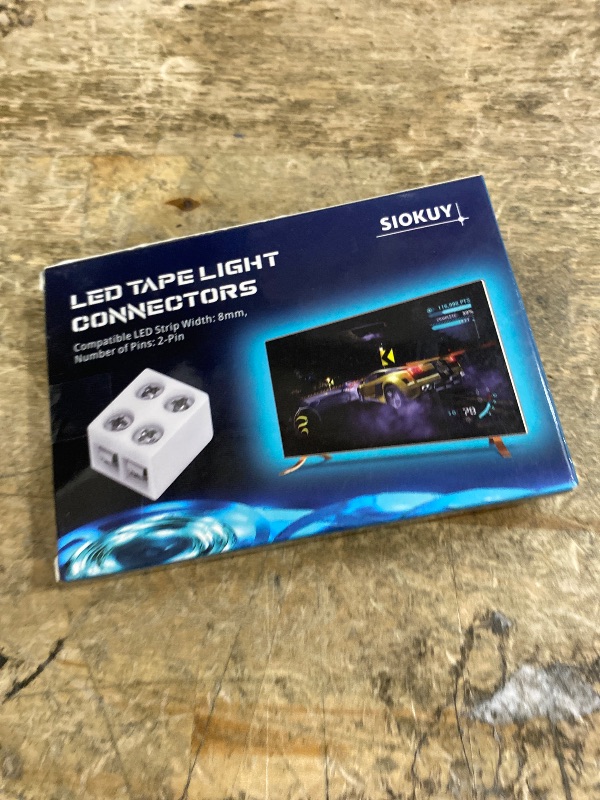 Photo 1 of 20 PCS 2-Pin 8mm Solderless LED Strip Connectors, Reliable and Easy-to-Install, Solidly Connected LED Light Connectors