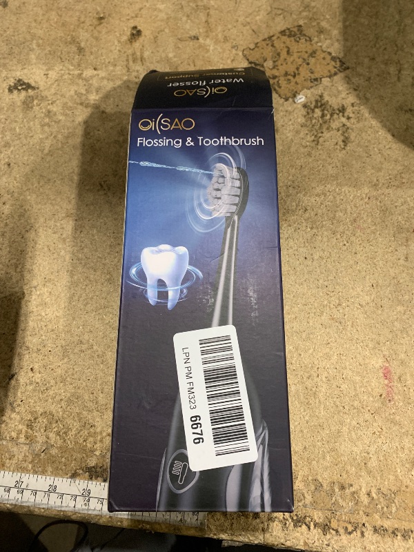 Photo 1 of **NON FUNCTIONAL**OILSAO Electric Toothbrush with Water Flosser, 3 Sonic Modes, 5 Flossing Speeds with 3 Brushes + 1 Nozzle, Portable Flossing Toothbrush Combo for Adults Teeth Cleaning Kit for Plaque Removal,Black