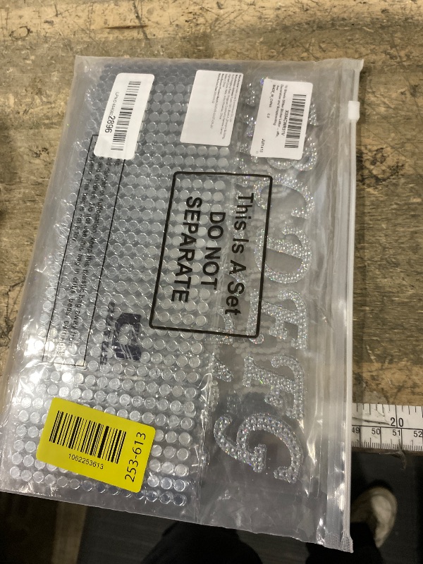 Photo 1 of 10 Sheets Glitter Sticker Letters 3 Styles Silver Rhinestone Number Stickers Bling Crystal Glitter Alphabet Stickers Self Adhesive Gemstone Border Stickers or DIY Crafts, Decoration and Scrapbooking