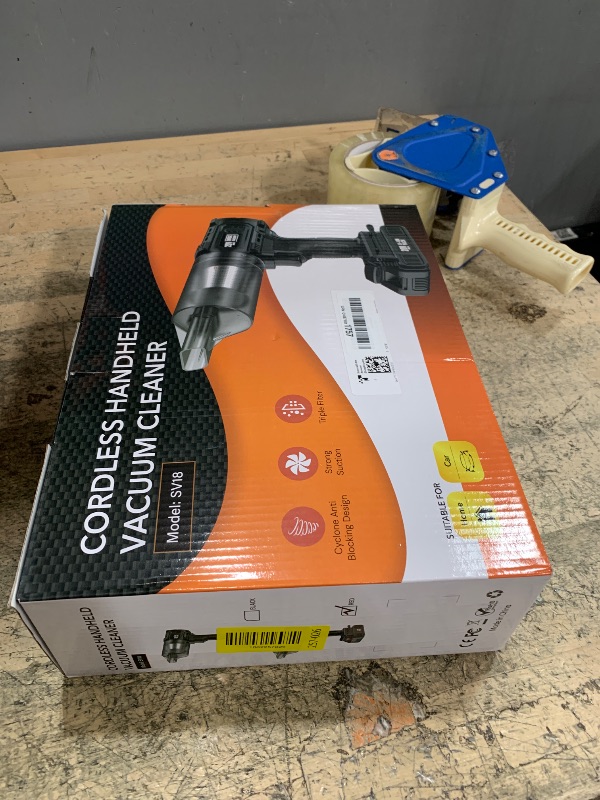 Photo 1 of **********Missing charging cord***********ONAVOT Handheld Vacuum Cleaner Cordless - 35000PA Strong Suction for Car & Home, Car Vacuum Portable Rechargeable Lightweight for Pet Hair with HEPA Filter, Quick Clean in Office/Desk/Couch (Red)