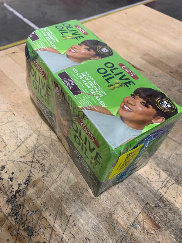 Photo 1 of **FACTORY SEALED** ORS Olive Oil Build-In Protection New Growth No-Lye Hair Relaxer - Extra Strength (Pack of 2)