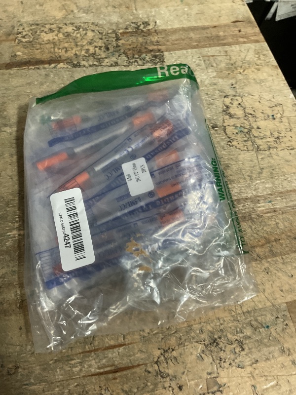 Photo 1 of 0.5ml Syringe with Cap, 29G 1/2" 13mm 1/2cc Syringes, Disposable Individual Package, Pack of 20