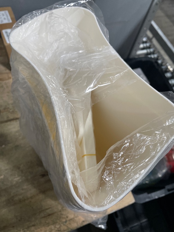 Photo 1 of *Plastic is bent* N. NETDOT 3 Pack 3 Gallon Small Trash Can with Lid, Bathroom Garbage Can with Pop-Up Lid, Waste Basket for Bathroom, Kitchen, Bedroom, Powder Room, Craft Room, Office, College (Off White)