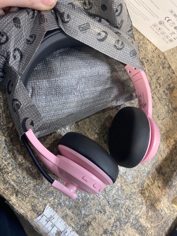Photo 1 of ***MISSING PARTS***
.Wireless Headset with Mic for Work with AI Noise Cancelling Mic for Clear Calls, Bluetooth V5.3 Headphones with Microphone to USB A/C Dongle & Mic Mute for Computer Laptop PC iPhone (Pink Black)