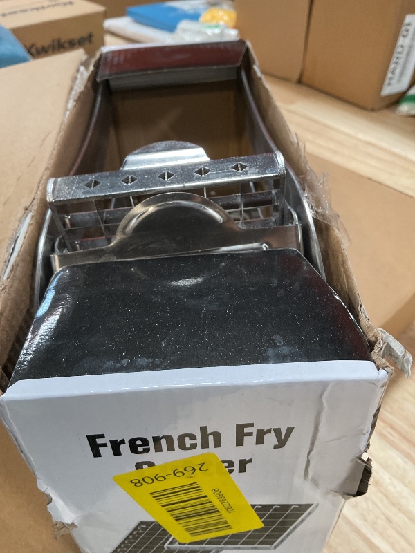 Photo 1 of ***BLADE IS DULL WON'T CUT POTATOES/ NEEDS TO BE SHARPENED OR REPLACED*** YENXIKU Premium French Fry Cutter & Potato Slicer – Stainless Steel Vegetable Cutter with 1/2 & 1/3 Inch Blades for Fries, Potatoes, Chips & Carrots (1-Pack)