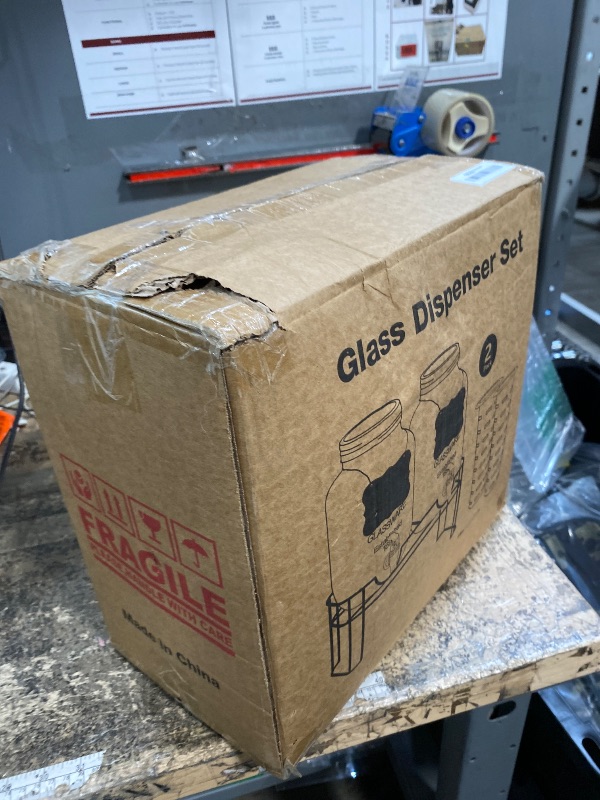 Photo 1 of 1 Gallon Glass Drink Dispensers For Parties?Lemonade Beverage Dispenser With Stand And Spigot For BBQ, Picnic, Party,Laundry Detergent Dispenser