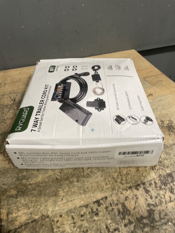 Photo 1 of ************MISSING MOST OF THE ACCESSORIES************
RVGUARD 7 Way 8 Foot Trailer Cord with 7 Gang Junction Box Kit, Include 12V Breakaway Switch and Plug Holder, Trailer Connector Cable Wiring Harness with Waterproof Junction Box