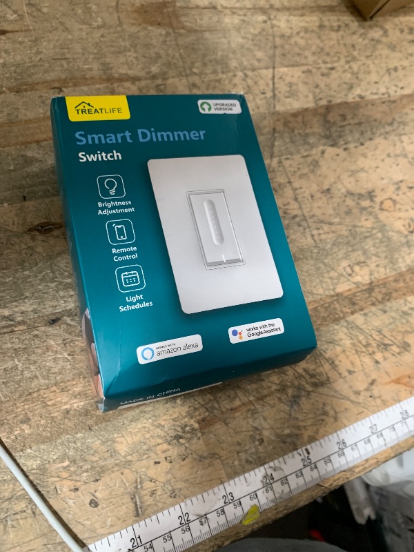 Photo 1 of [New Version] TREATLIFE Smart Dimmer Switch, 2.4GHz WiFi Single-Pole Dimmable Smart Light Switch Compatible with Alexa, Google Home, Sleep/Wake Timer, Customizable Indicator, Neutral Wire Required