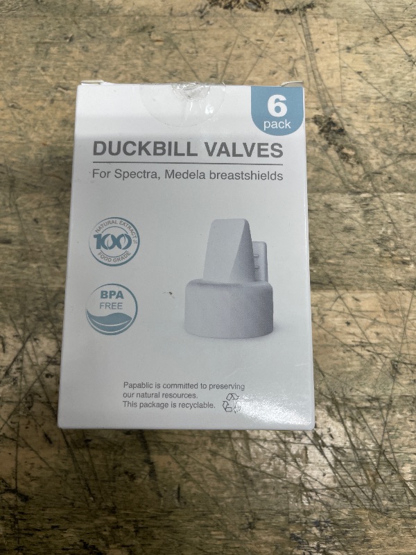 Photo 1 of [6-Count] Papablic Duckbill Valves, Replacement Milk Valves Compatible with Spectra S1 S2 & Medela Breast Pumps Parts Accessories, BPA & DEHP Free, Food-Grade Silicone, Easy to Clean, White