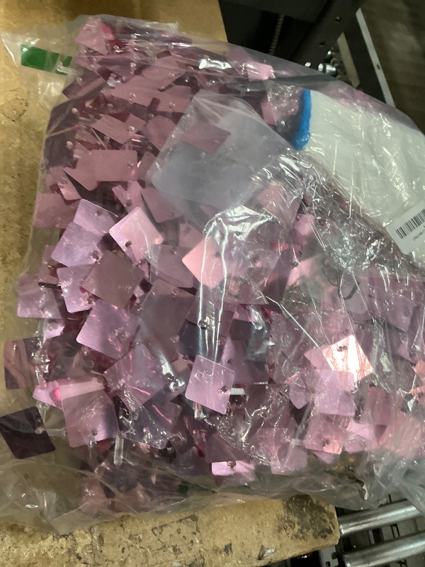 Photo 1 of  Pink Shimmer Wall Backdrop Panels for Party, Mjkeomo Pink Sequin Backdrop for Birthday Graduation Home Party Decorations Anniversary Wedding Christmas Decor