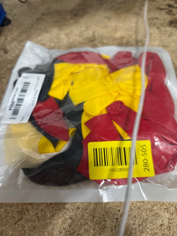 Photo 1 of 12Inch Red Yellow Black Balloons, Color Helium Party Balloon Yellow Red Black Latex Balloons with Cartoon Coffetti Balloon for Race Car Birthday Baby Shower Carnival Party Decorations